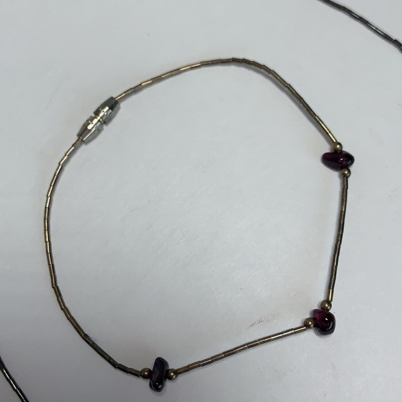 Sterling Silver Necklace & Bracelet Set With Semi-Precious Gems - Picture 5 of 8
